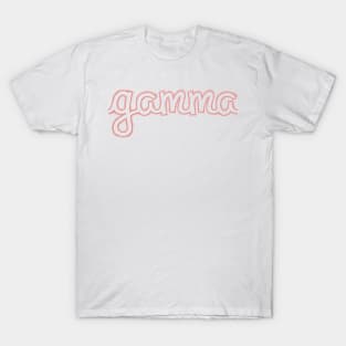 Gamma Cursive Greek Letter T-Shirt